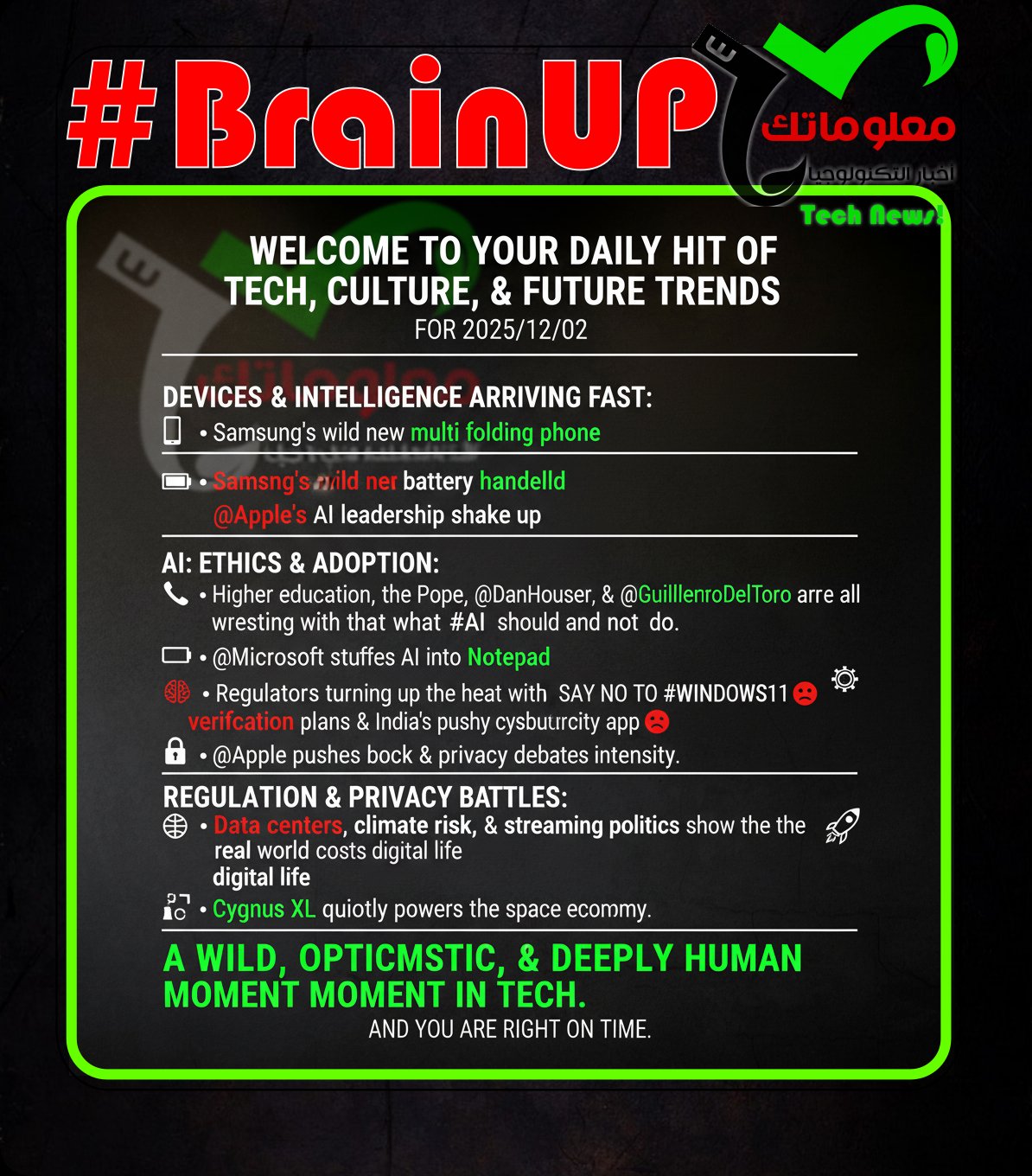 #BrainUp Daily Tech News – (Tuesday, December 2ⁿᵈ)